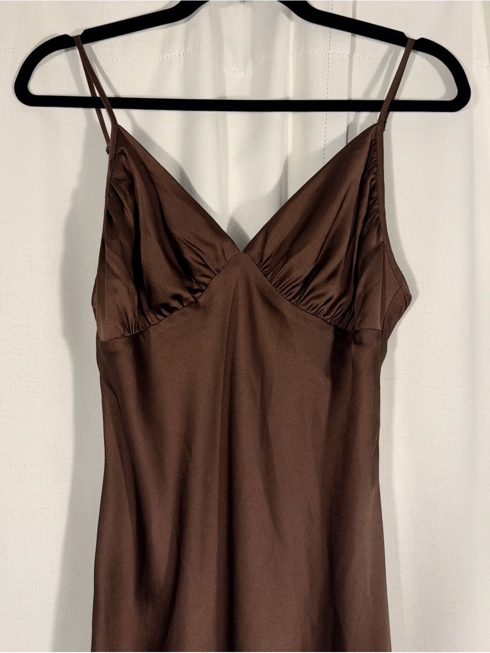 Abercrombie & Fitch Brown Satin Midi Dress - Picture 3 of 6